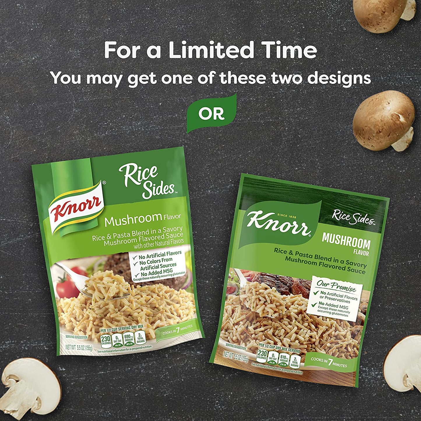 Knorr Rice Sides Dish, Mushroom, 5.5 oz, Pack of 8