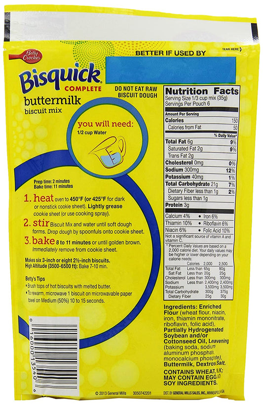 Betty Crocker Bisquick Buttermilk Biscuit Mix, 7.5 oz (Pack of 9)