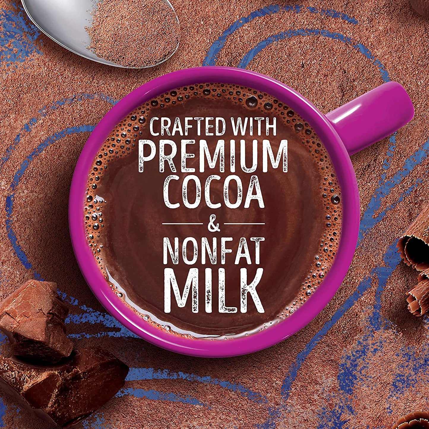 Swiss Miss Indulgent Collection Dark Chocolate Hot Cocoa Mix, 8-Count 10 oz. (Pack of 12)