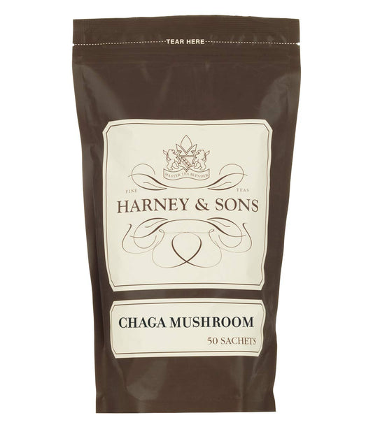 Harney & Sons Chaga Mushroom Tea, Bulk Bag Of 50 Sachets