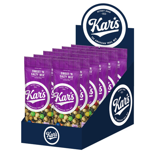 Kar's Nuts Trail Mix Variety Pack, Sweet ‘N Salty and Peanut Butter ‘N Dark Chocolate, Individually Wrapped, Gluten-Free Snack Mix, 24 Count