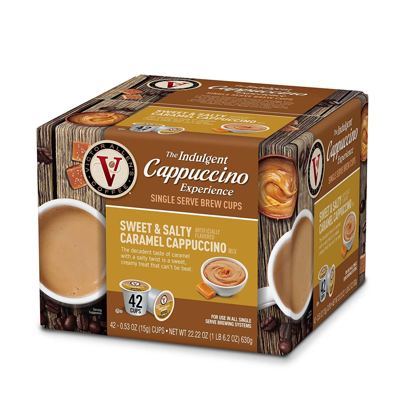 Victor Allen's Coffee Caramel Macchiato Flavored, Medium Roast, 42 Count,  Single Serve Coffee Pods for Keurig K-Cup Brewers
