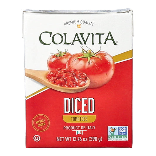 Colavita Italian Diced Tomatoes, Tetra Recart Box, Eco-Friendly, Sustainable 13.76 Ounce (Pack of 16)