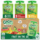 GoGo squeeZ Organic Fruit on the Go Variety Pack, Apple/Banana/Strawberry, 3.2 oz. (12 Pouches) - Made from Organic Apples, Bananas & Strawberries - Gluten Free Snacks - Nut & Dairy Free - Vegan Snack