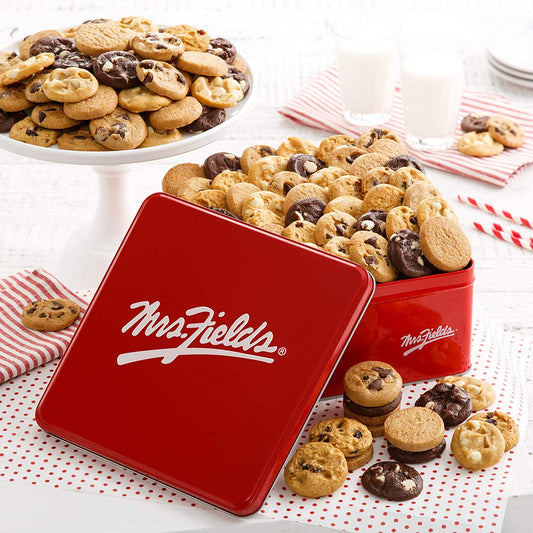 Mrs. Fields Cookies Classic 90 Nibbler Bites-Sized Cookie Tin