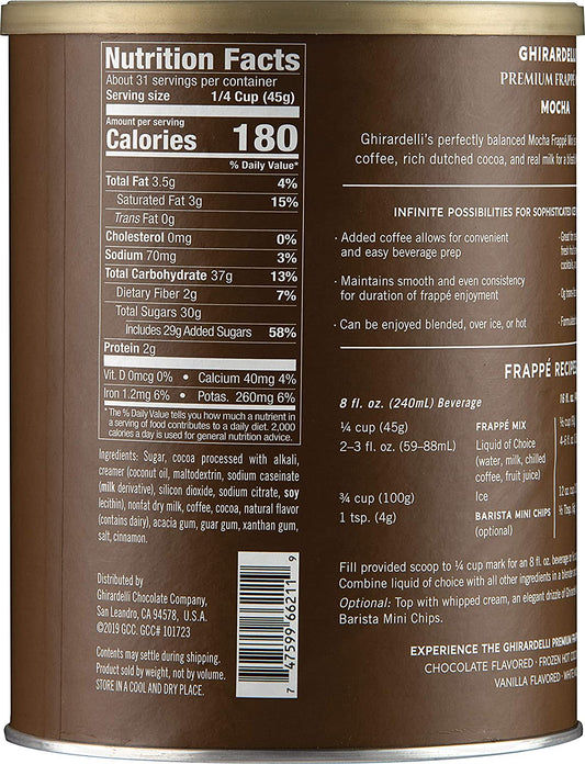 Ghirardelli Mocha Frappe, 3.12 lb
