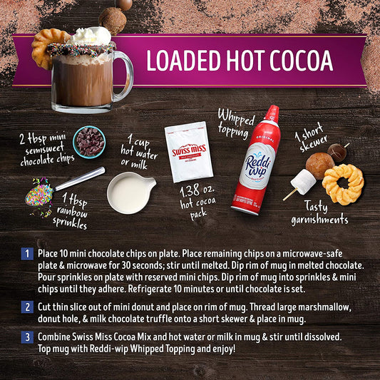 Swiss Miss Indulgent Collection Dark Chocolate Hot Cocoa Mix, 8-Count 10 oz. (Pack of 12)